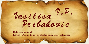 Vasilisa Pribaković vizit kartica